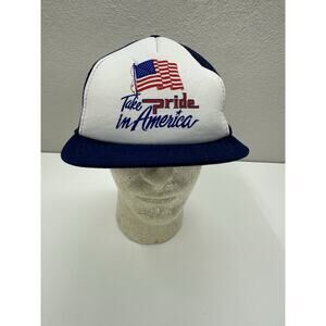 J Hats Snapback Trucker Hat Take Pride in American Mesh Adjustable Cap
